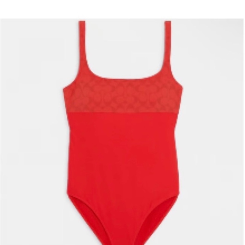 Coach Red One Piece Swimsuit  NWT